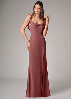 Azazie Callie Bridesmaid Dresses Amethyst Mermaid Side Slit Chiffon Convertible Dress image3
