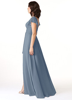 Azazie Omari Bridesmaid Dresses Twilight A-Line Chiffon Dress image3