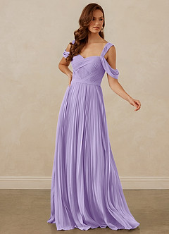 Christian Siriano Bridal for Azazie 1013 Bridesmaid Dresses Lilac A-Line Off the Shoulder Chiffon Dress image7