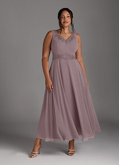 Azazie Devana Mother of the Bride Dresses Dusk A-Line Sequins Chiffon Dress image8