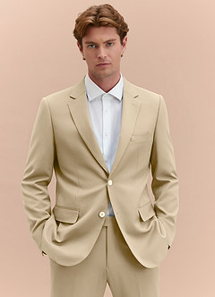 front James Champagne Structured Stretch Suit Jacket
