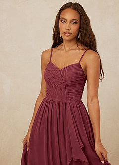 Christian Siriano Bridal for Azazie 1004 Vente Finale Robe Trapèze en Mousseline de soie Rayé Black image6