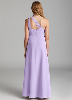 Azazie Maive Junior Lilac A-Line Pleated Chiffon Dress image3