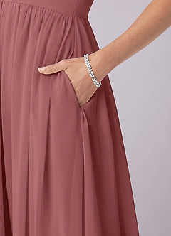 Barbie ♥ Azazie Bridesmaid Dresses Amethyst A-Line Corset Chiffon Dress image8