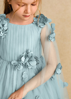 Azazie Staria vestidos de niña de las flores Vestido de Neblina de Tul de Princesa con Volante image10