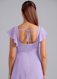 Azazie Bondi Maternity Bridesmaid Dresses A-Line Ruched Chiffon Floor-Length Dress image6