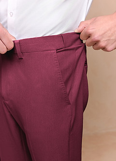 front James Burgundy Structured Stretch Suit