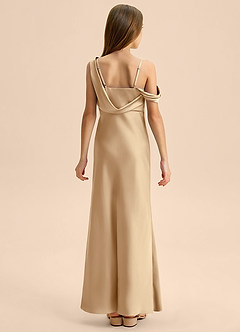 Azazie Madelyn Junior Klä av Tubklänning i Stretch Satin Av axeln image2