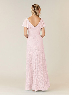 Azazie Knox Abiti per la Madre della Sposa Abito A-Line in Chiffon con Scollo a V Rosa Rossore image2