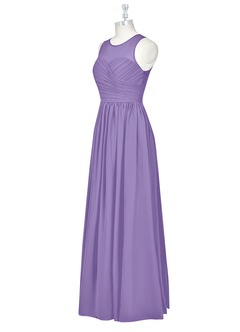 Azazie Nina Bridesmaid Dresses Tahiti A-Line Pleated Chiffon Dress image8