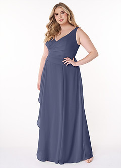 Azazie Kori Final Sale Stormy A-Line Pleated Chiffon Dress image8