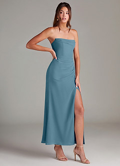 Azazie Leonis Abiti da Damigella Abito Convertibile Sirena in Chiffon Senza Cinturino Bermuda image8