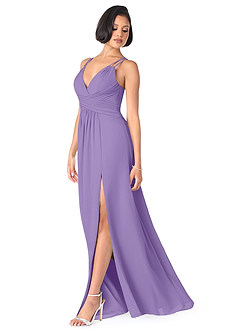 Azazie Farren Bridesmaid Dresses Tahiti A-Line Pleated Chiffon Convertible Dress image3