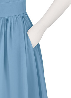 Azazie Molly Junior Amethyst A-Line Pleated Chiffon Dress image10