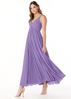 Azazie Raychelle Bridesmaid Dresses Tahiti A-Line V-Neck Chiffon Dress image4