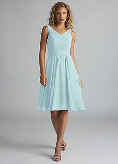 Azazie Grace Final Sale Vintage Mauve A-Line Pleated Chiffon Dress image1