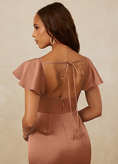 Christian Siriano Bridal for Azazie 1005 Bridesmaid Dresses Bronzer Sheath Sweetheart Neckline Stretch Satin Dress image3