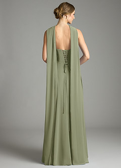 Azazie Ayla Abiti da Damigella Abito A-Line in Chiffon Scollo a Cuore Pistacchio image11