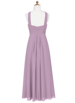Azazie Anthea Junior Wisteria Pleated Chiffon Dress image7