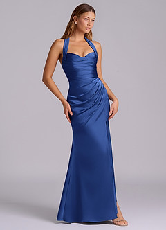 Azazie Destiny Suknie dla druhen Syrena Dekolt w kształcie serca Satyna elastyczna Do ziemi Sukienka image3