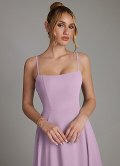 Azazie Elita Bridesmaid Dresses Wisteria A-Line Pleated Chiffon Dress image3
