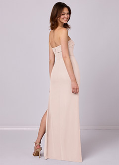 Barbie ♥ Azazie Bridesmaid Dresses Rose Petal Sheath Strapless Chiffon Convertible Dress image6