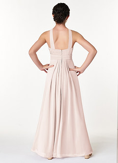Azazie Anthea Junior Rose Petal Pleated Chiffon Dress image2