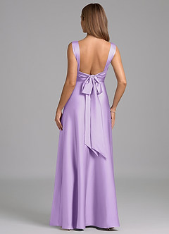 Azazie Beatrice 신부 들러리 드레스 A라인 스윗하트 네크라인 스트레치 새틴 바닥 길이 드레스 image6