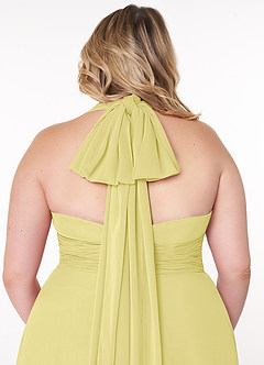 Azazie Fifi Bridesmaid Dresses Lemon Sorbet A-Line Strapless Chiffon Convertible Dress image14