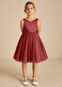 Azazie Sarina Final Sale Black A-Line Bow Tulle Dress image2