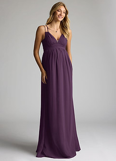 Azazie Emree Maternity Bridesmaid Dresses A-Line Chiffon Floor-Length Dress image3