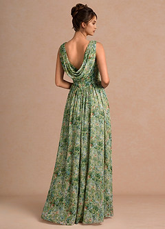 vestido Maxi Floral Verde Aurore image2