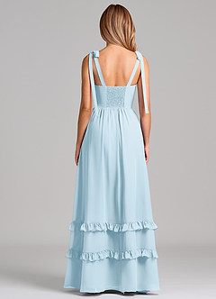 Azazie Anastacia Bridesmaid Dresses Sky Blue A-Line Sweetheart Neckline Chiffon Dress image2
