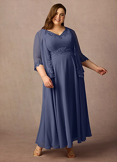 Azazie Devana Mother of the Bride Dresses Stormy A-Line Sequins Chiffon Dress image9