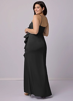Barbie ♥ Azazie Bridesmaid Dresses Sheath Bow Stretch Satin Floor-Length Dress image7