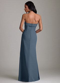 Azazie Aretha Brudepigekjoler En streg Stropløs Chiffon Gulv-længde Kjole image2