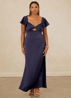 Christian Siriano Bridal for Azazie 1005 Bridesmaid Dresses Stormy Sheath Sweetheart Neckline Stretch Satin Dress image12