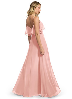 Azazie Jean Bridesmaid Dresses Rosette A-Line Chiffon Convertible Dress image2