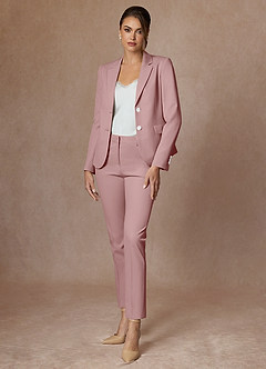 front Whitney Pölyinen Ruusu Rakenteinen Joustava Täyspitkä Housutpuku