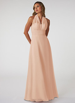 Azazie Fifi Bridesmaid Dresses English Rose A-Line Strapless Chiffon Convertible Dress image9
