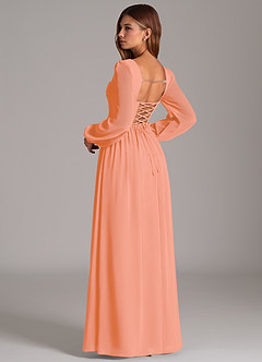 Azazie Maree Bridesmaid Dresses Sunset A-Line Corset Chiffon Dress image2