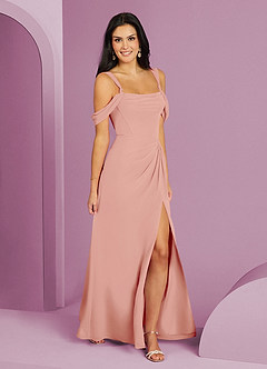 Barbie ♥ Azazie Abiti da Damigella Abito A-Line in Chiffon a Spalla Scoperta Rosetta image3