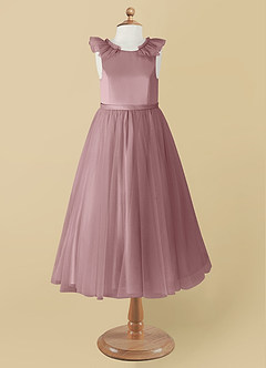 Azazie Dolly Flower Girl Dresses A-Line Bow Tulle Ankle-Length Dress image7