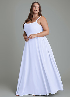 Azazie Shaude Bridesmaid Dresses Lavender A-Line Pleated Chiffon Dress image9