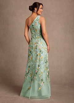 Azazie Bertie Mother of the Bride Dresses Agave A-Line Lace Dress image2