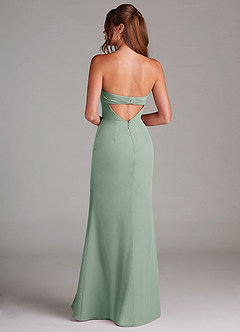 Azazie Leonis Bridesmaid Dresses Agave Sheath Strapless Chiffon Convertible Dress image5
