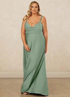 Christian Siriano Bridal for Azazie 1001 Bridesmaid Dresses Matcha A-Line Sweetheart Neckline Stretch Satin Dress image15