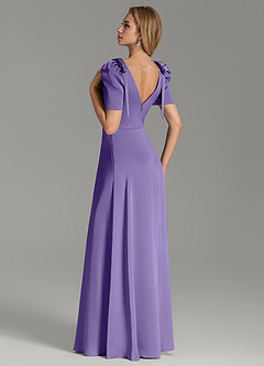 Azazie Asher Bridesmaid Dresses Tahiti A-Line with Pockets Stretch Satin Dress image2