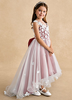 Azazie Celia Flower Girl Klänningar Klä A-Line i Tyll Spets image3