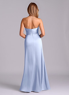 Azazie Sabrine Final Sale Ice A-Line Sweetheart Neckline Stretch Satin Dress image2